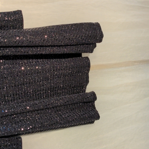 Joan Vass Size Medium Sequins Sparkly Evening or Former Dress Black Vintage - Picture 5 of 8